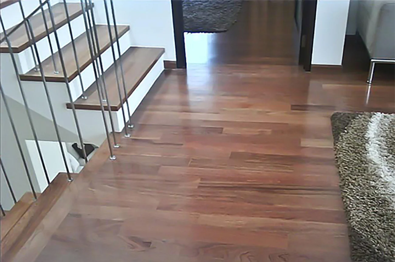 Kenny Heights Town Villas — solid red balau flooring, original project photograph 1