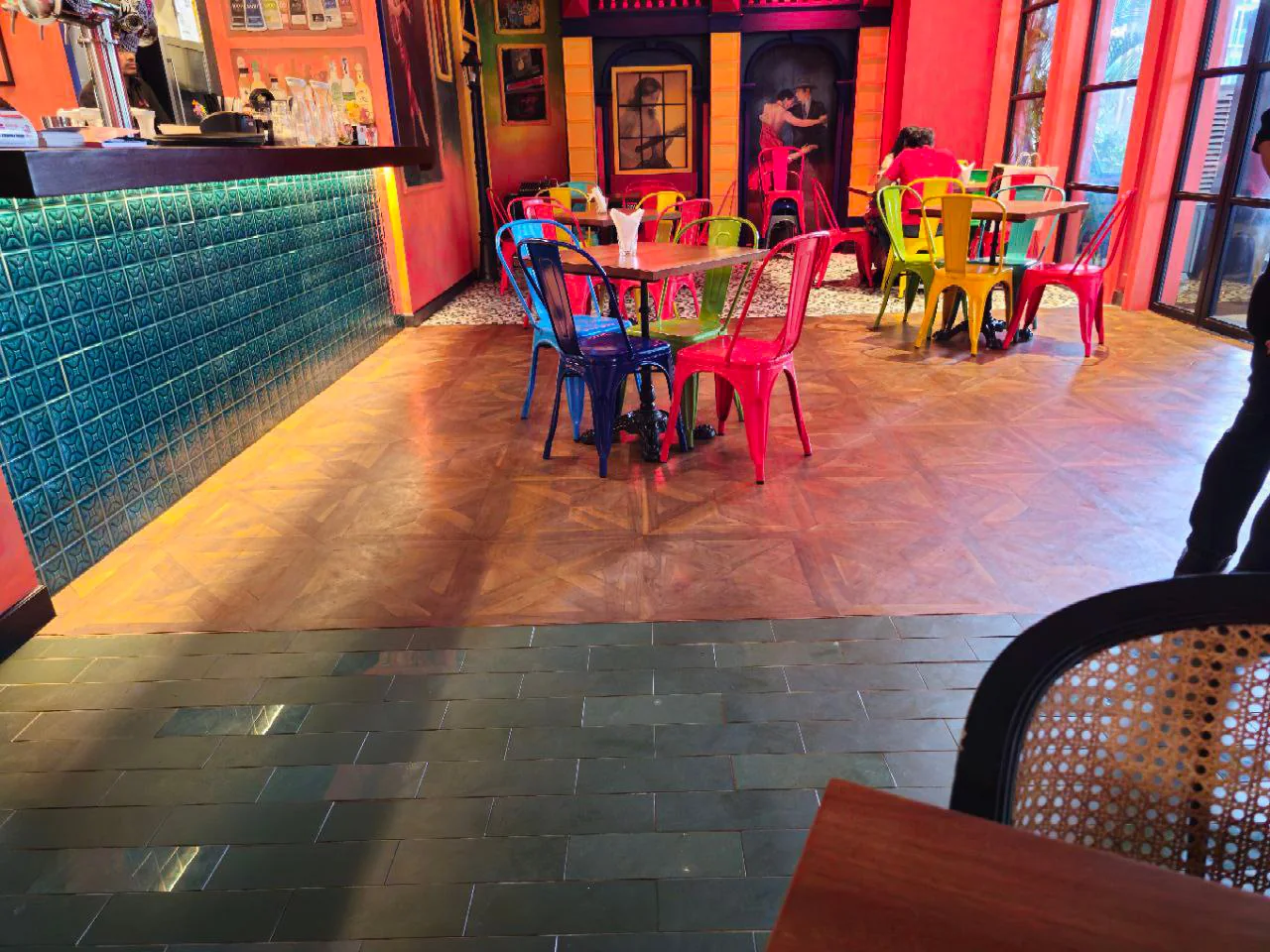La Boca Cafe, Pavilion Damansara — walnut design parquet, original project photograph 4