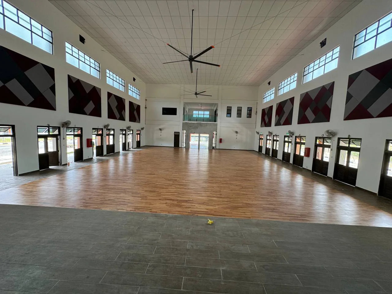 Sports Flooring at Ayer Keroh — solid merbau sports flooring, original project photograph 2