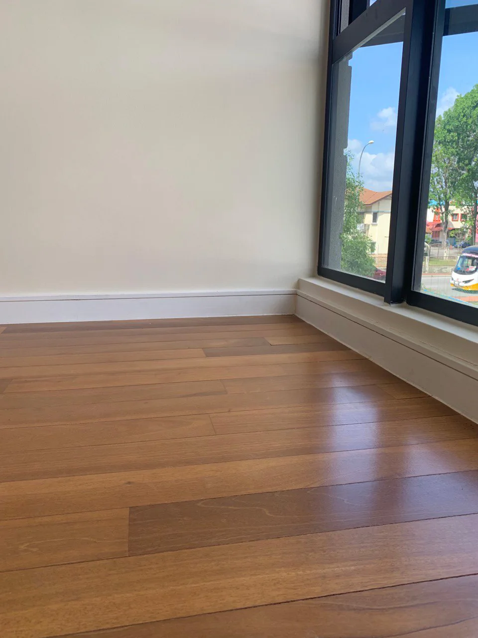Villa 22, Bukit Rimau — solid red balau flooring, original project photograph 1